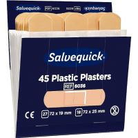 Salvequick Non Sterile Plastic Plaster, 6x Refills (270 Plasters)-CD5